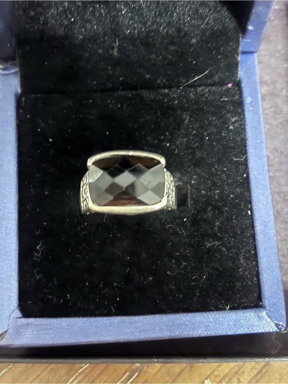 Sterling Silver Smoky Quartz Stone Cocktail Ring